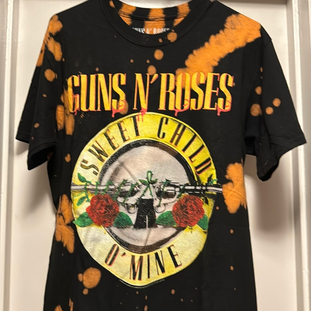 Guns N’ Roses orange dye shirt, size Med
